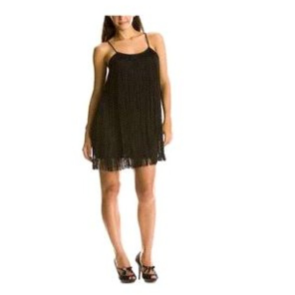 Armani Exchange Black Fringe Dress